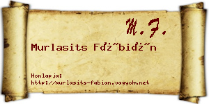 Murlasits Fábián névjegykártya